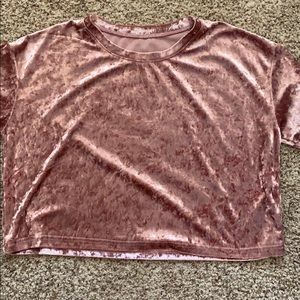Metallic pink velvet top!!